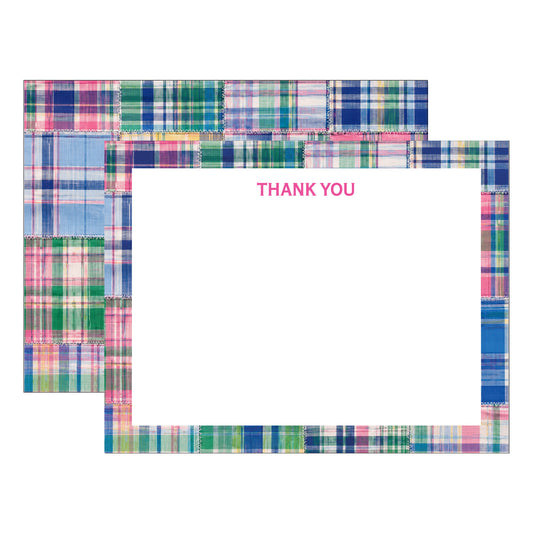 PASTEL MADRAS THANK YOU FLAT NOTES