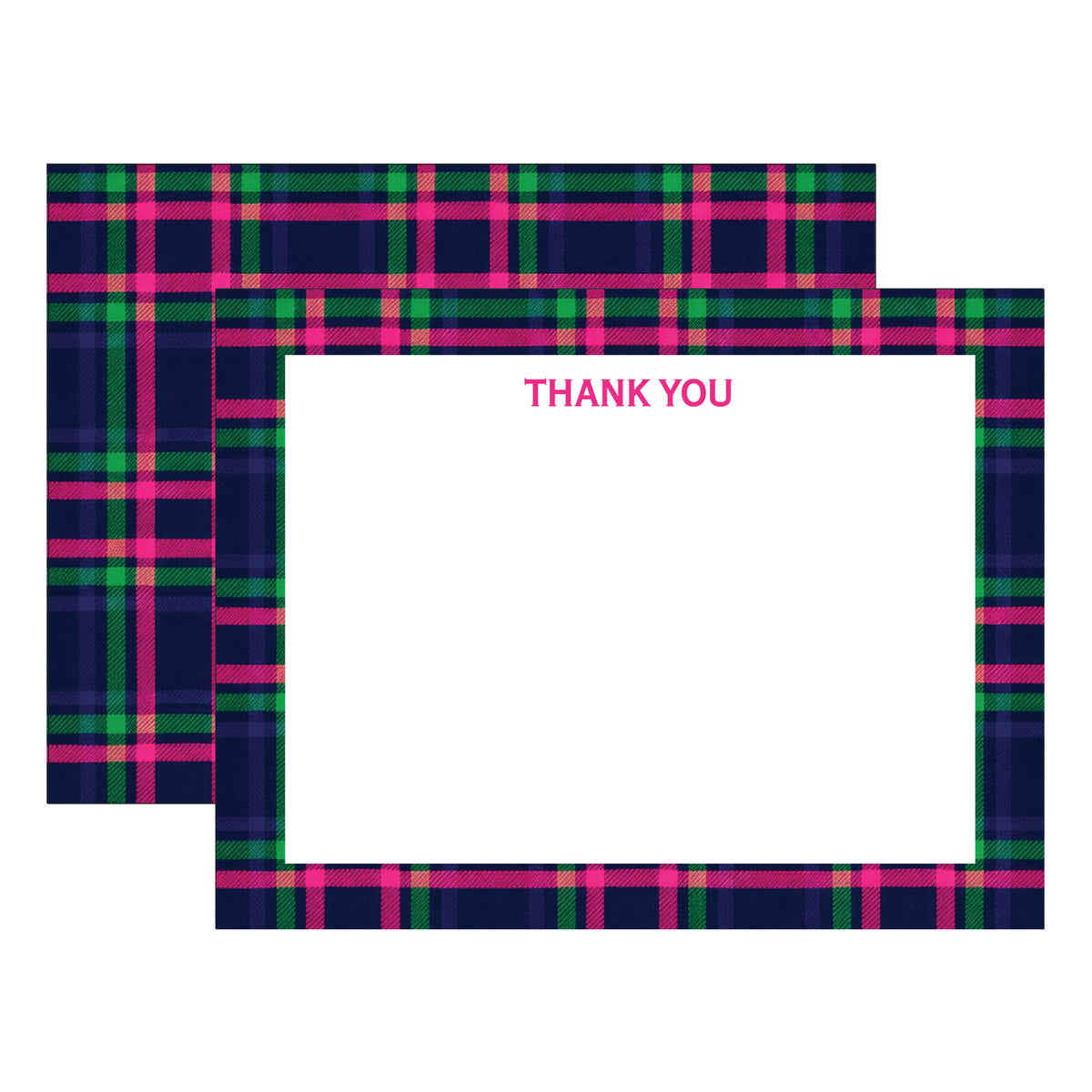 PREPPY PLAID THANK YOU FLAT NOTES