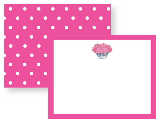 PINK FLOWERS FLAT CARDS