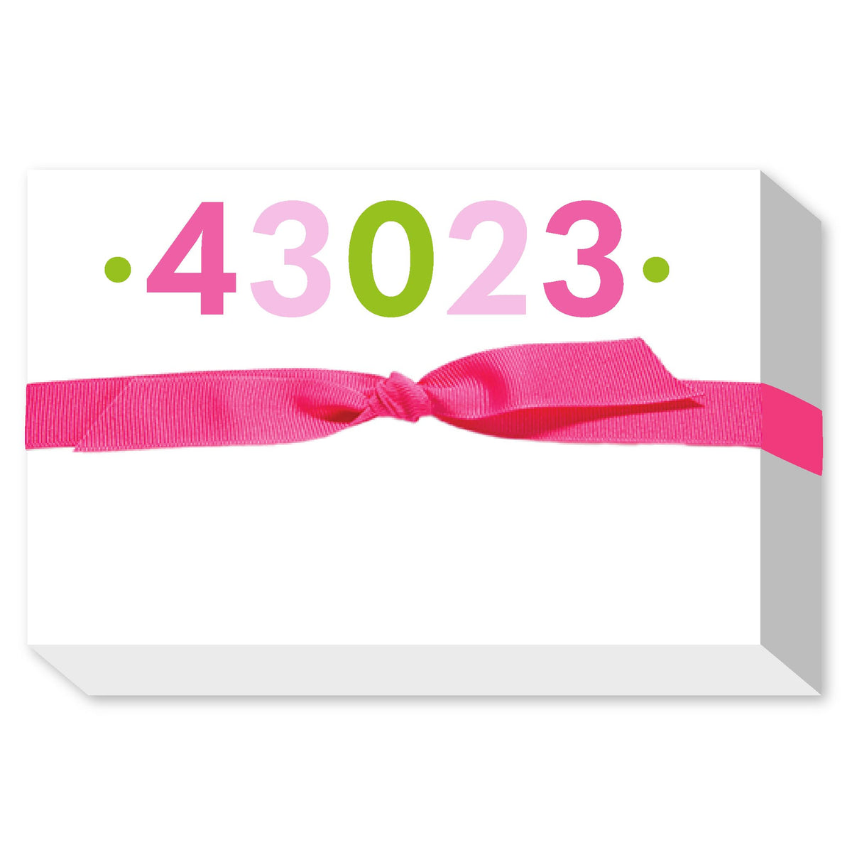 ZIP CODE BIG AND BOLD NOTEPAD