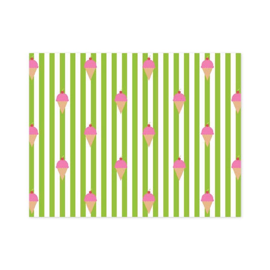 ICE CREAM STRIPED FOLDOVER NOTES