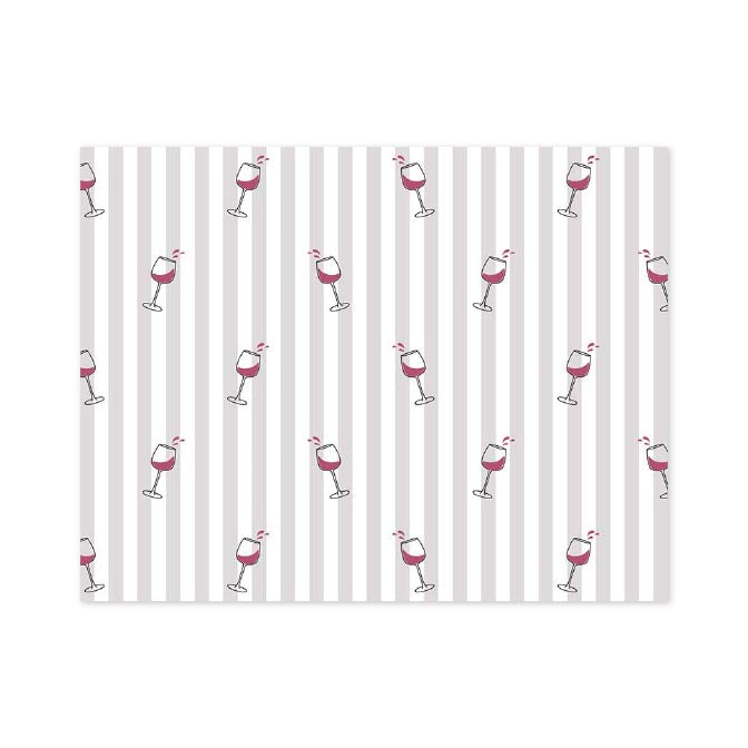 WINE STRIPED FOLDOVER NOTES