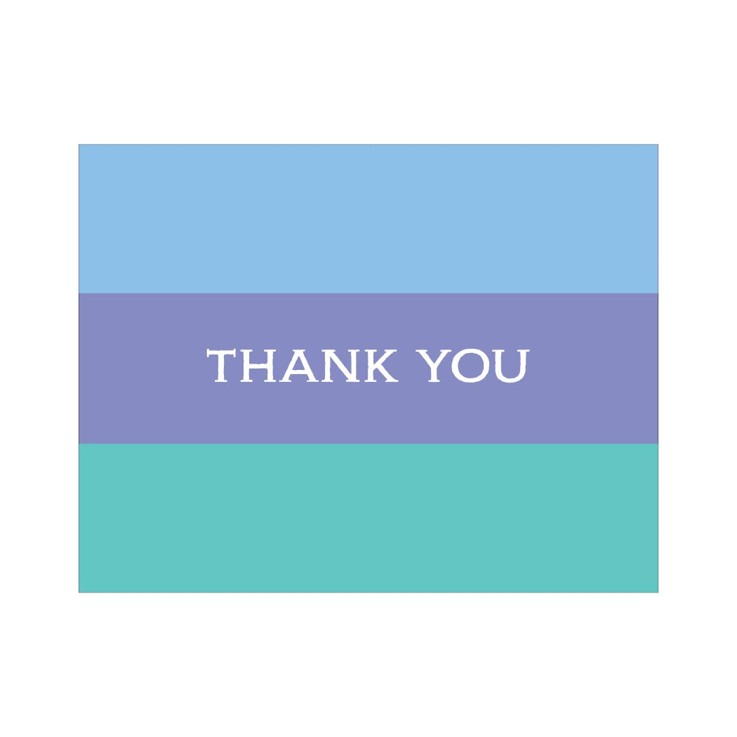 BOLD STRIPE THANK YOU FOLDOVER NOTES