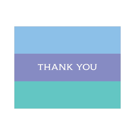 BOLD STRIPE THANK YOU FOLDOVER NOTES