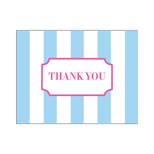 CABANA STRIPE THANK YOU FOLDOVER NOTES