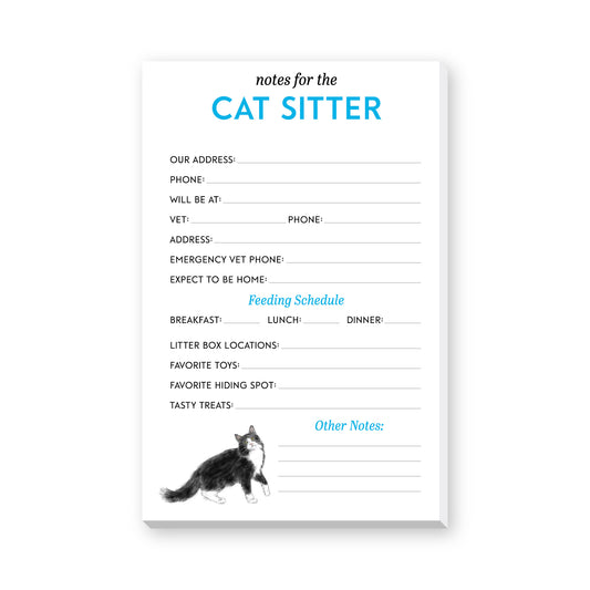 CAT SITTER LARGE NOTEPAD