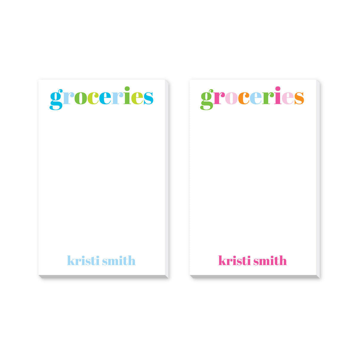 GROCERY LIST PERSONALIZED NOTEPADS