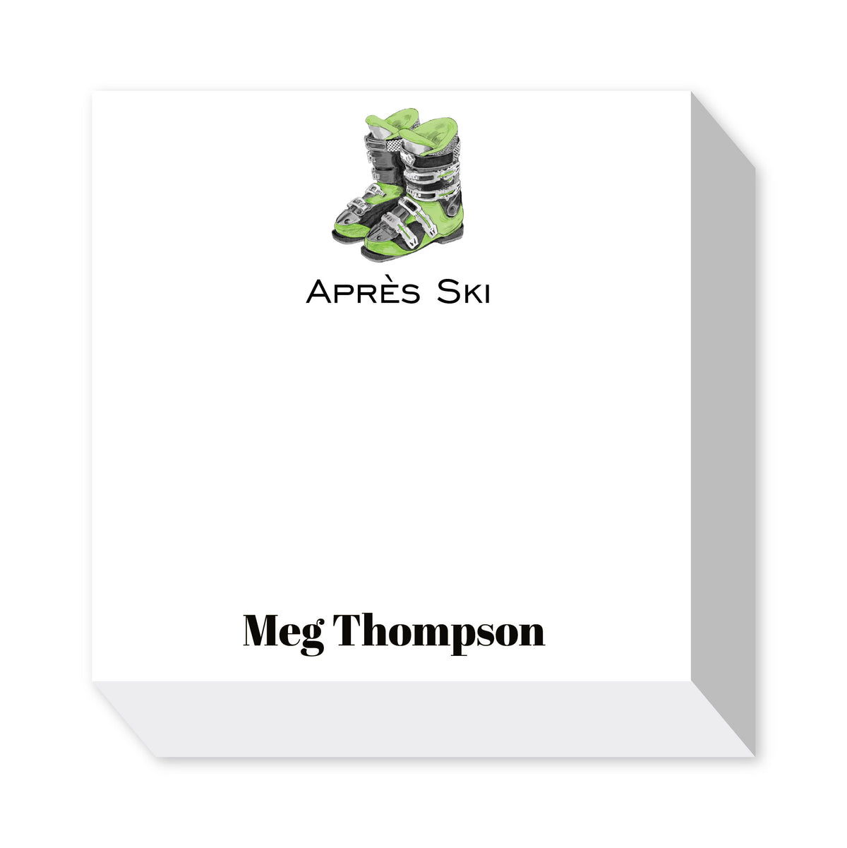 SKIING PERSONALIZED NOTEPADS