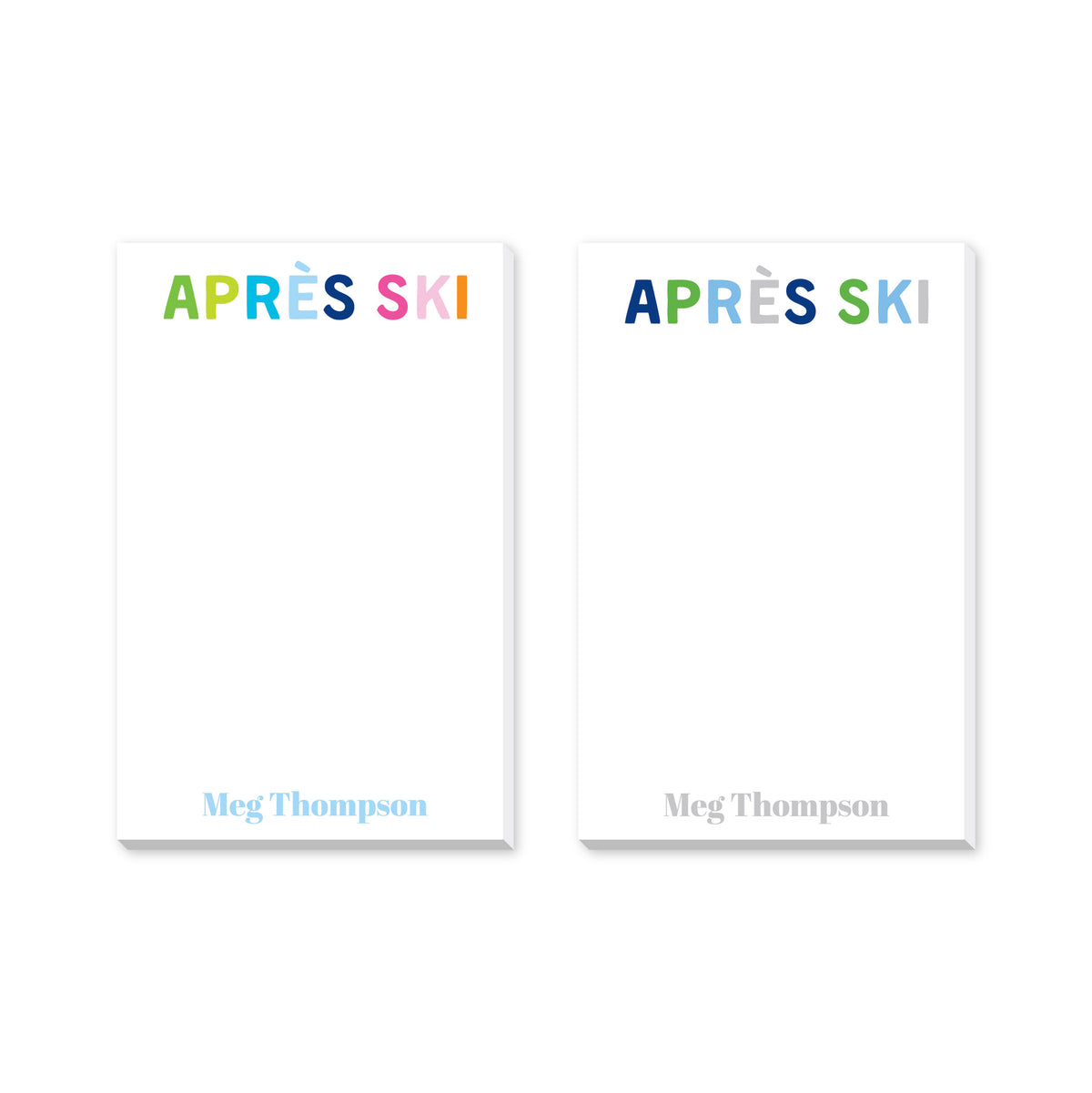 SKIING PERSONALIZED NOTEPADS