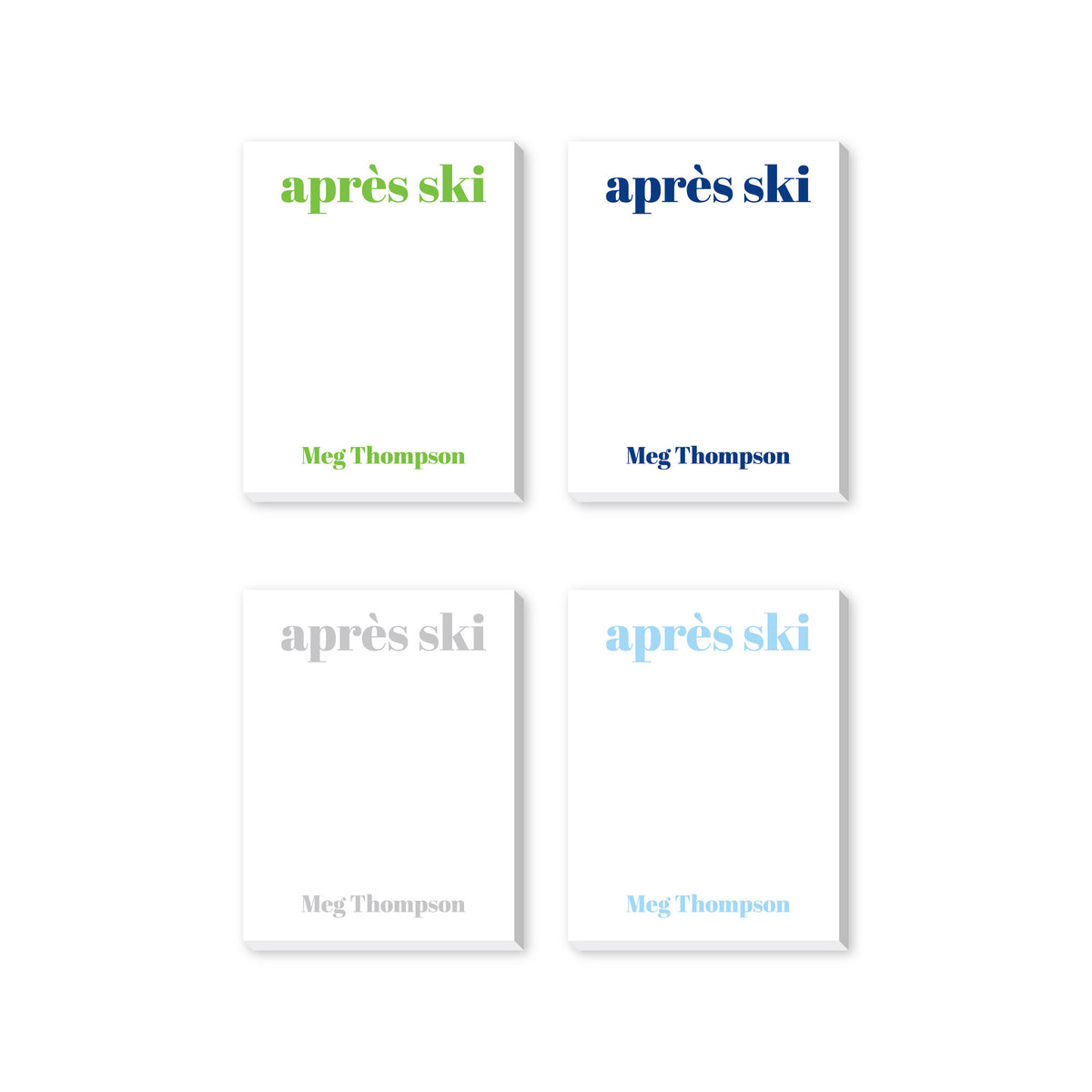 SKIING PERSONALIZED NOTEPADS