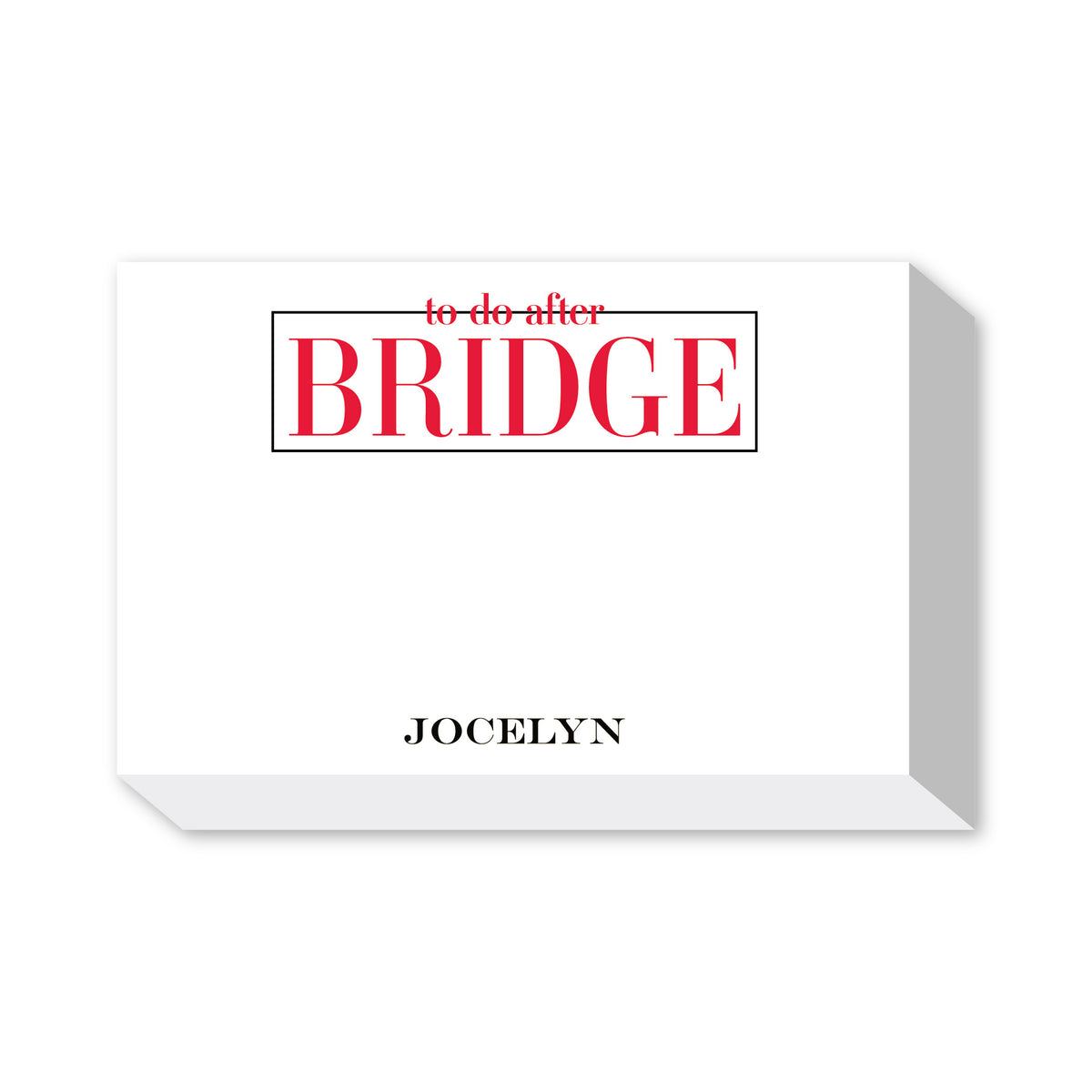 BRIDGE PERSONALIZED NOTEPADS
