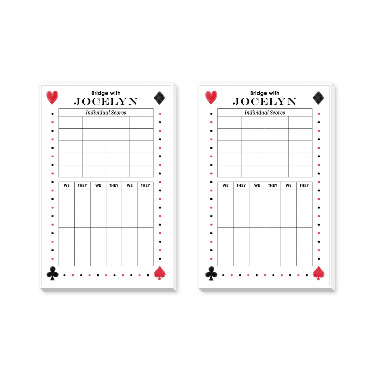BRIDGE PERSONALIZED NOTEPADS