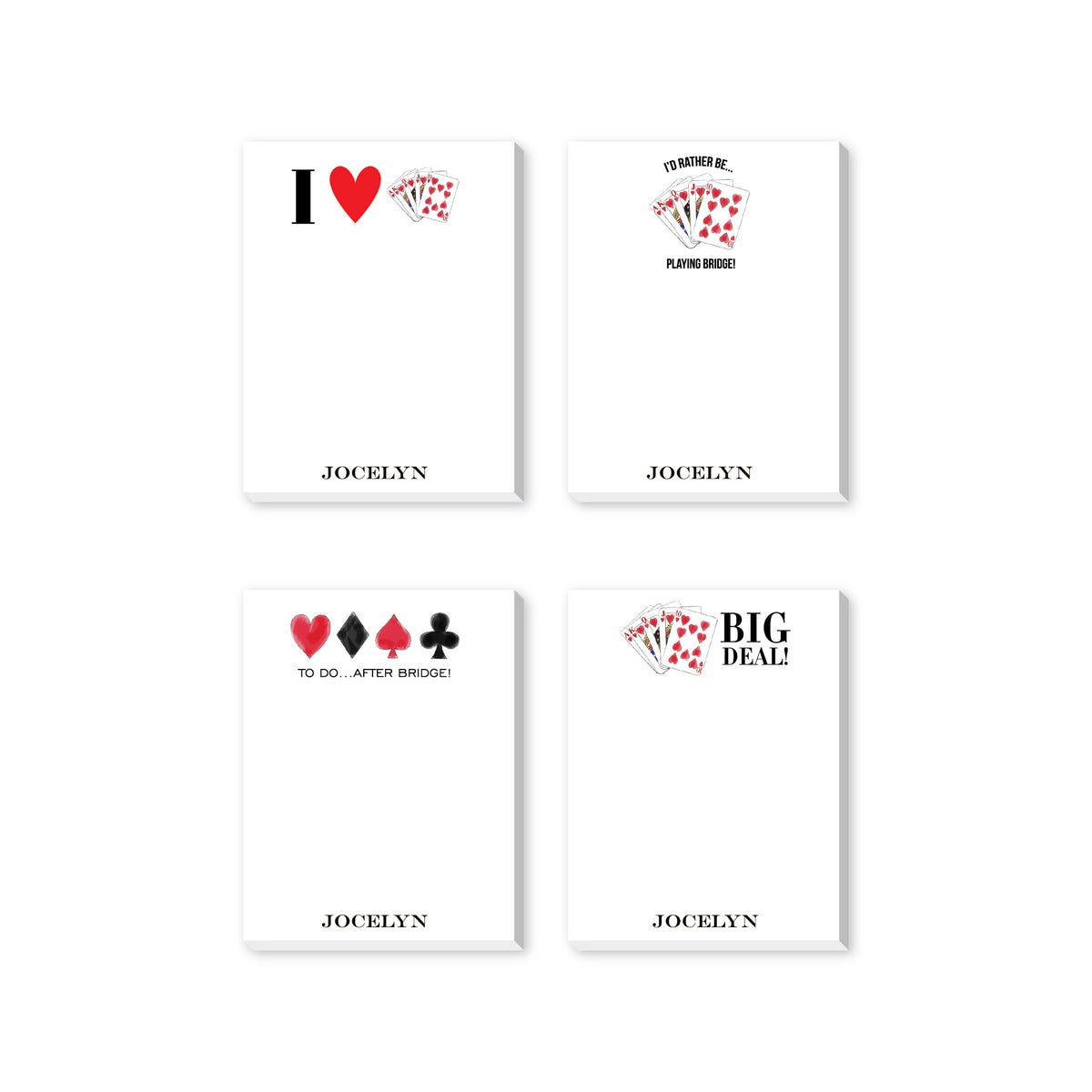 BRIDGE PERSONALIZED NOTEPADS