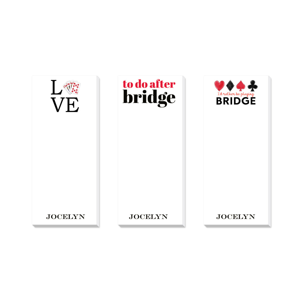 BRIDGE PERSONALIZED NOTEPADS