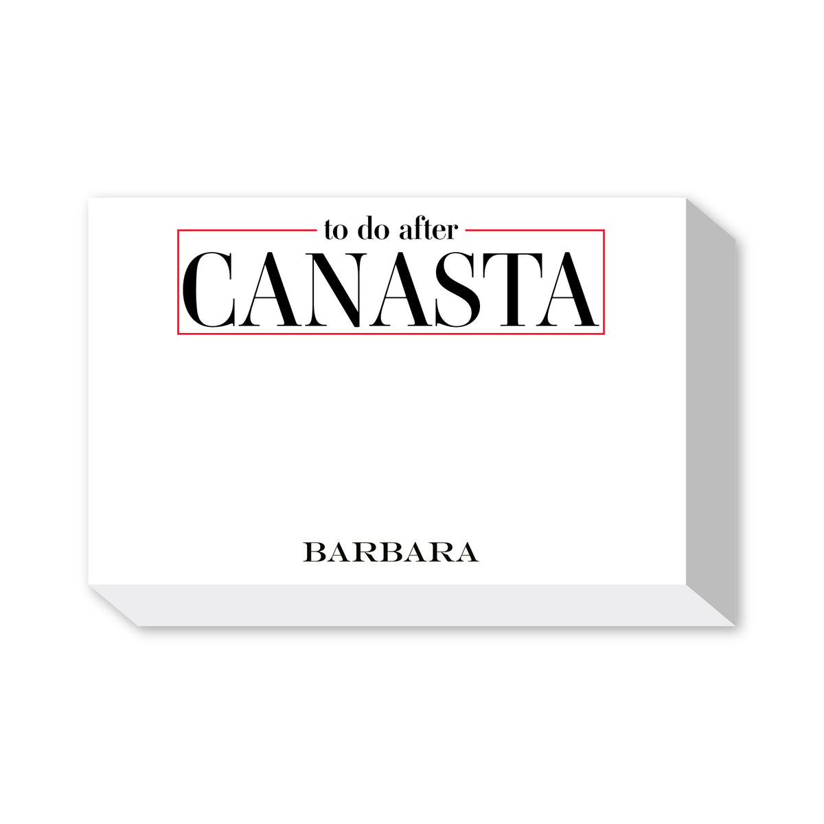 CANASTA PERSONALIZED NOTEPADS