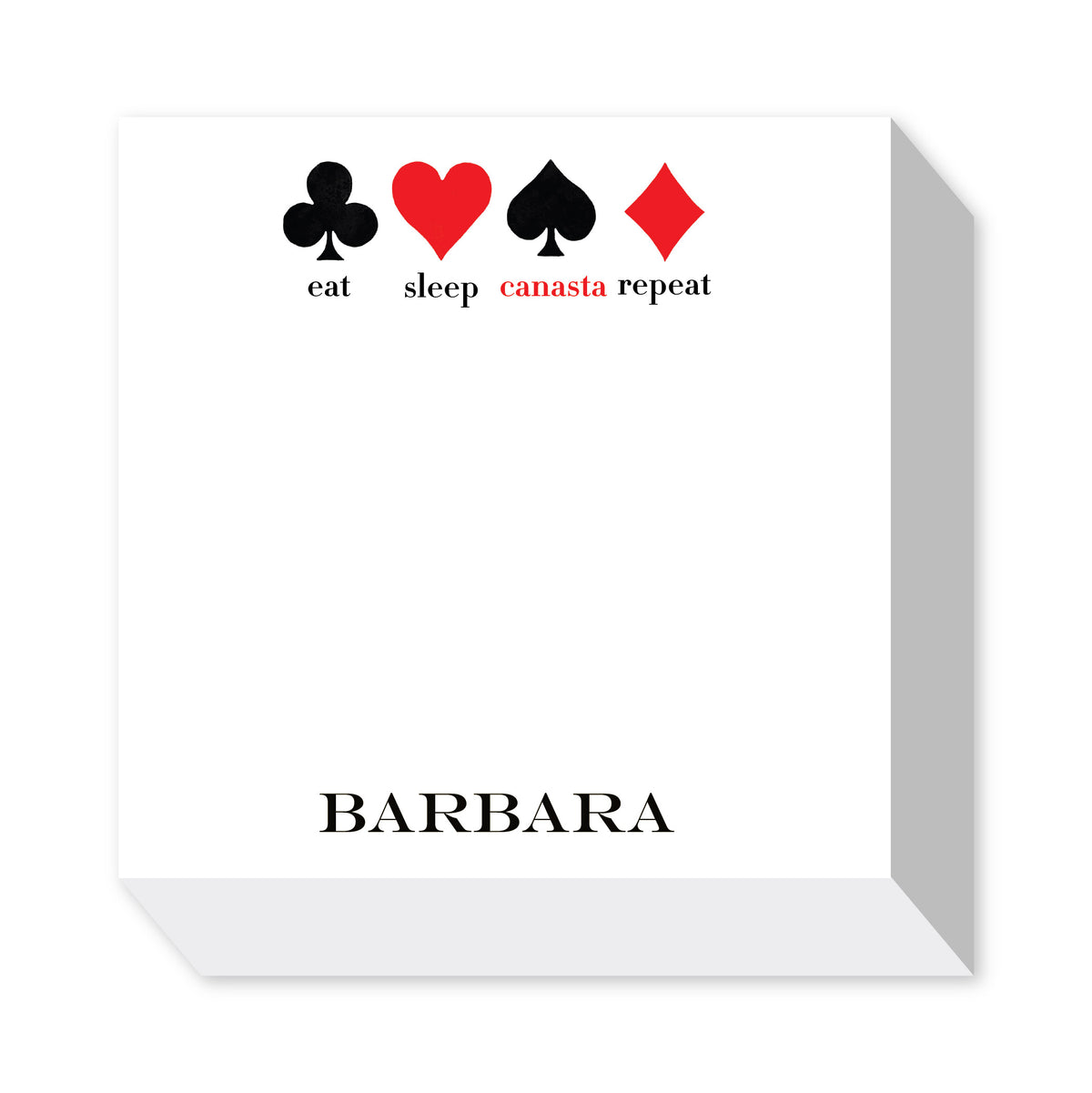 CANASTA PERSONALIZED NOTEPADS