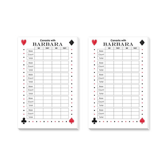 CANASTA PERSONALIZED NOTEPADS