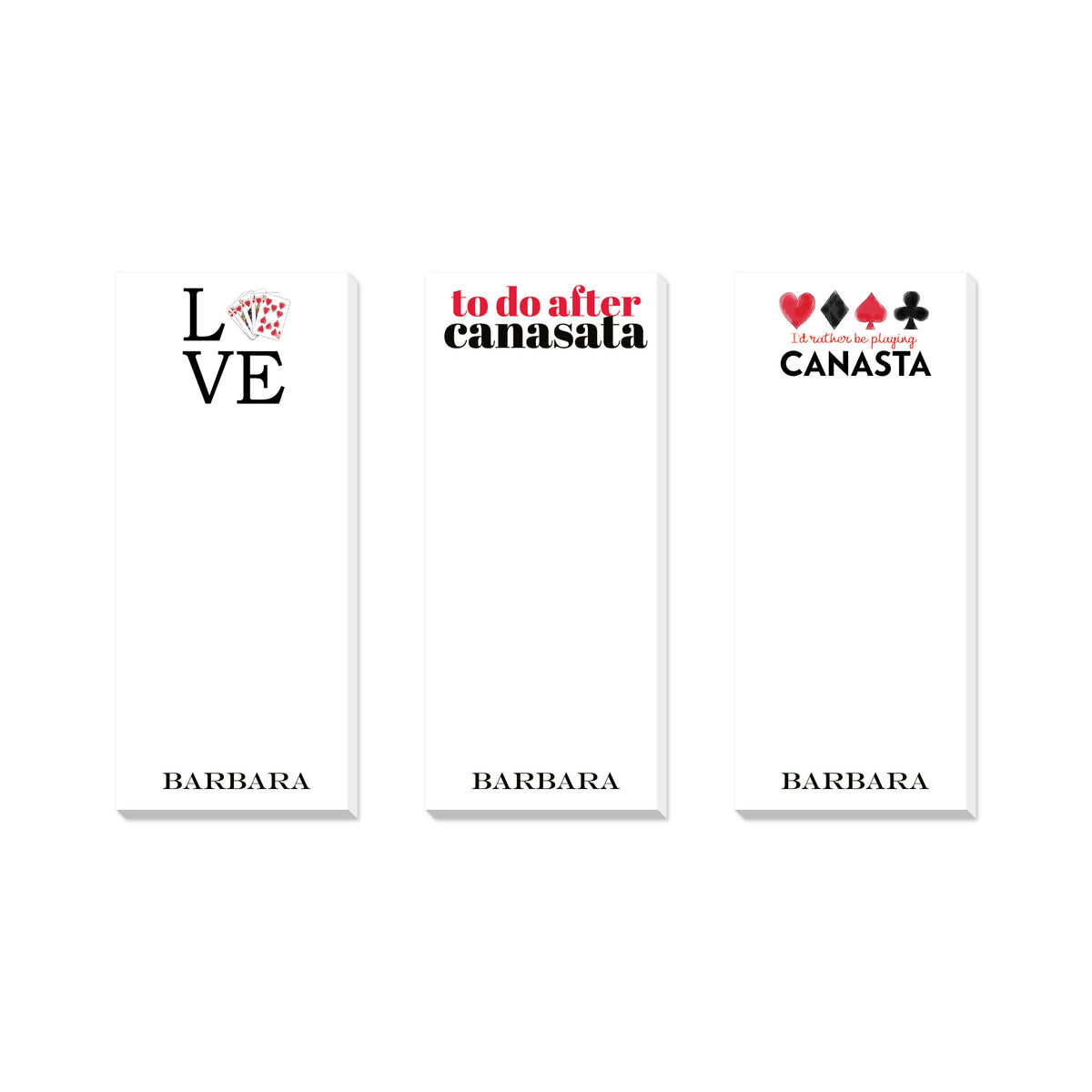 CANASTA PERSONALIZED NOTEPADS
