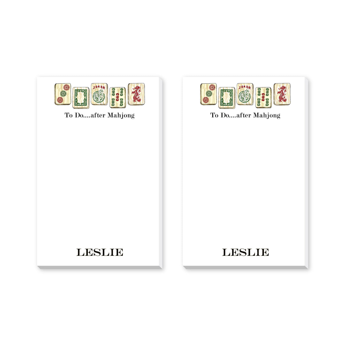 MAHJONG PERSONALIZED NOTEPADS