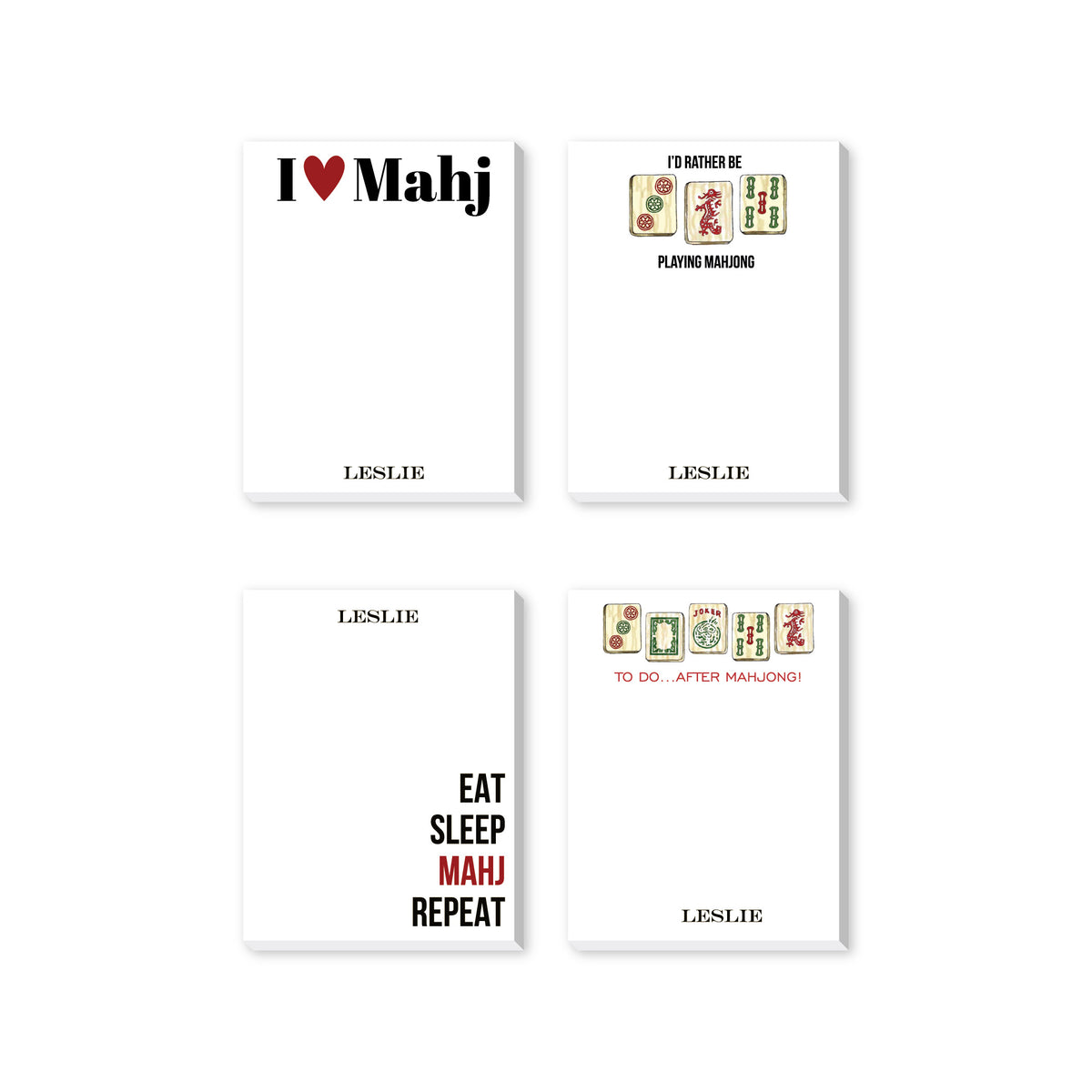 MAHJONG PERSONALIZED NOTEPADS