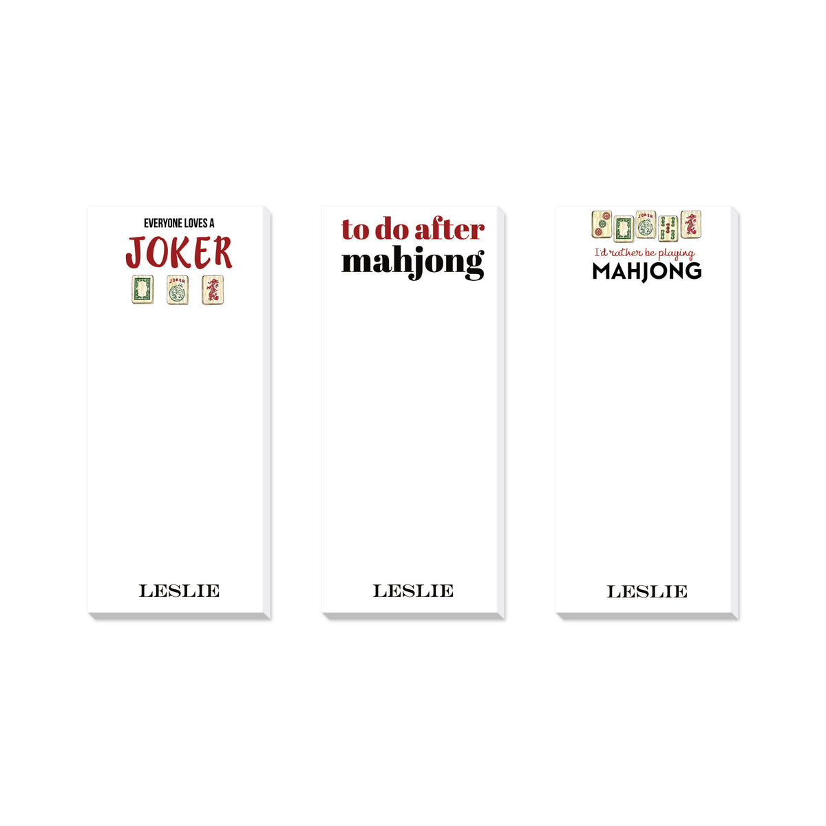 MAHJONG PERSONALIZED NOTEPADS