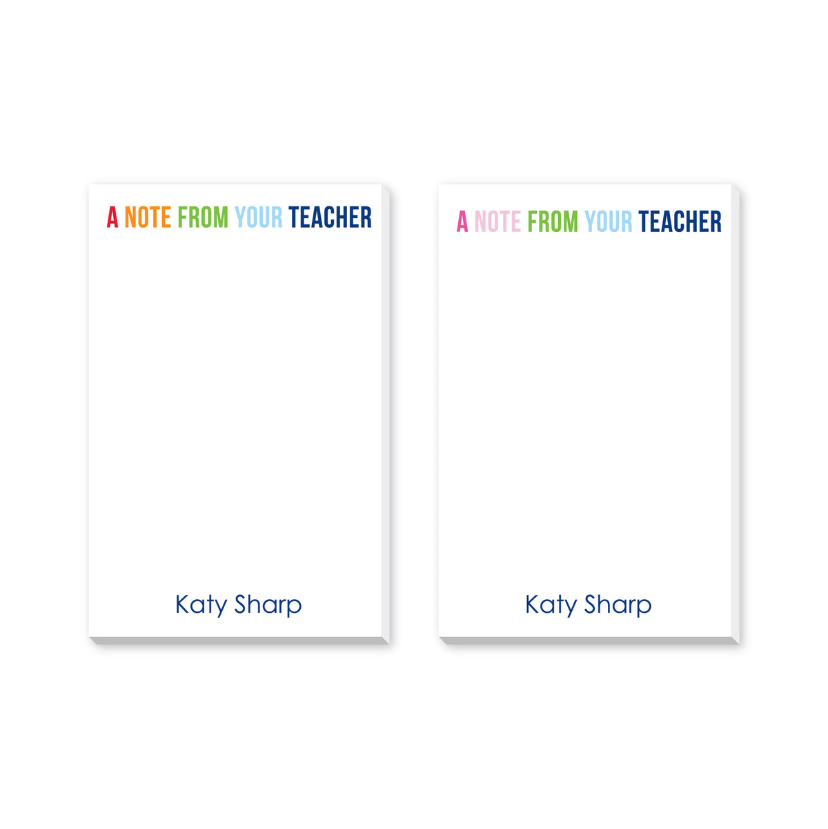 TEACHER PERSONALIZED NOTEPADS