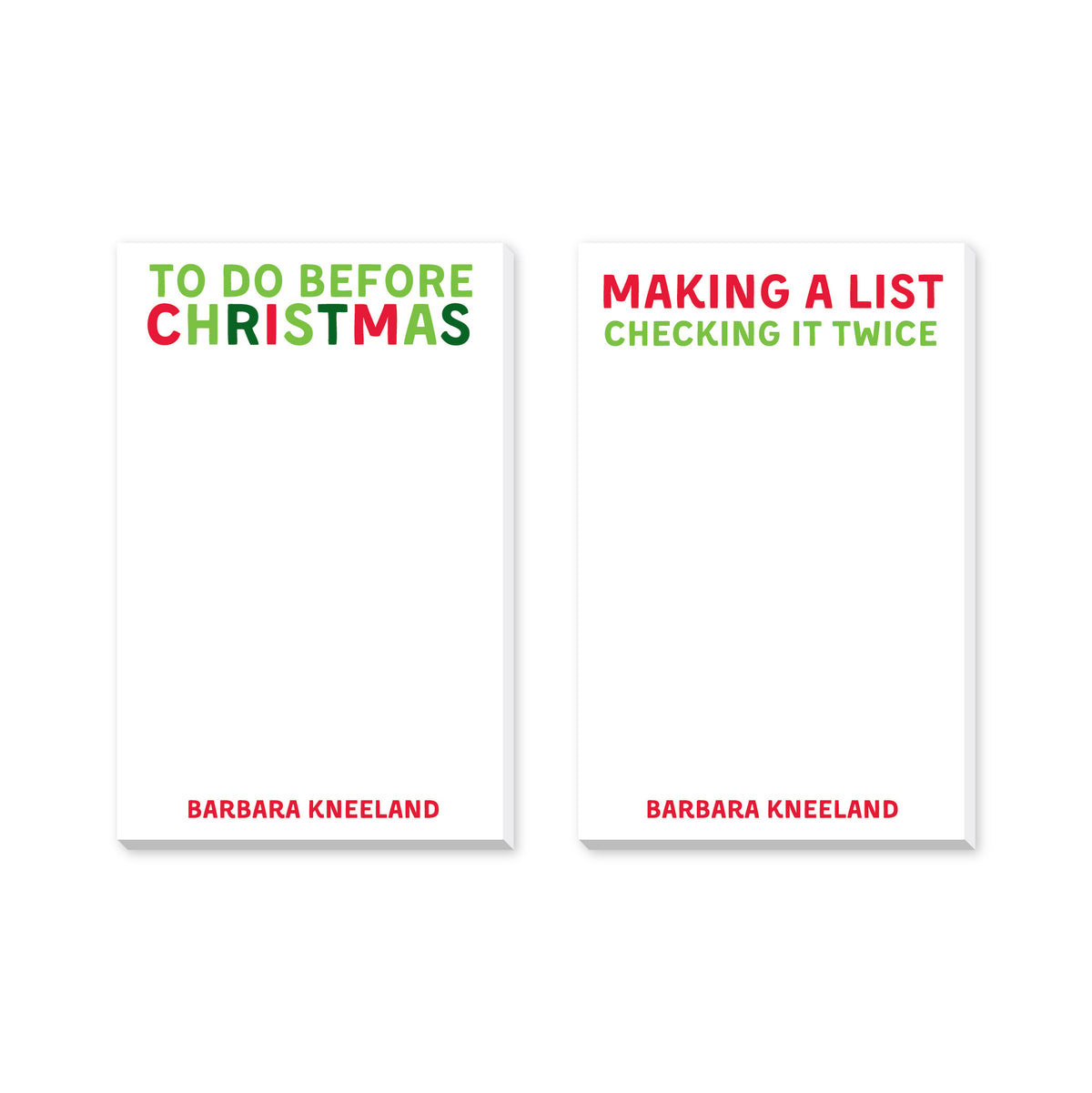 CHRISTMAS HOLIDAY PERSONALIZED NOTEPADS