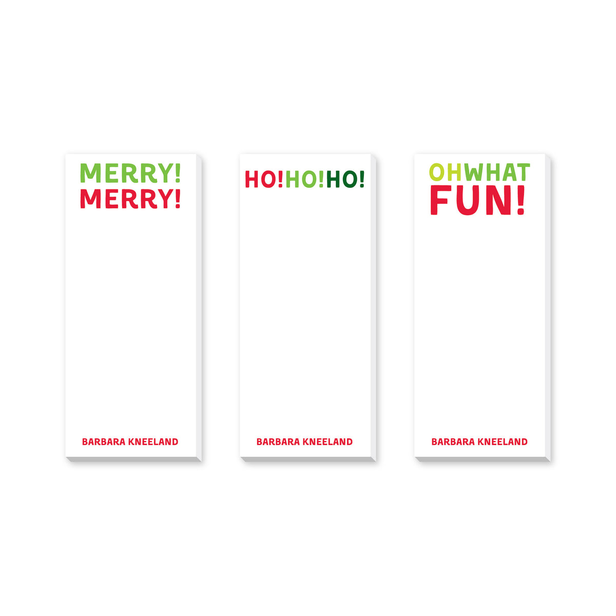 CHRISTMAS HOLIDAY PERSONALIZED NOTEPADS