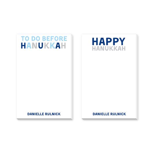HANUKKAH PERSONALIZED NOTEPADS