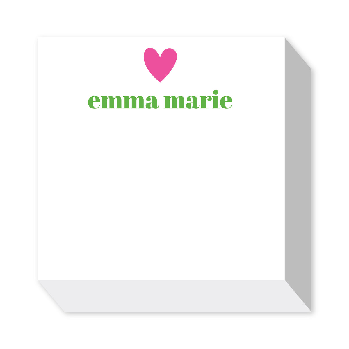 HEART PERSONALIZED NOTEPADS
