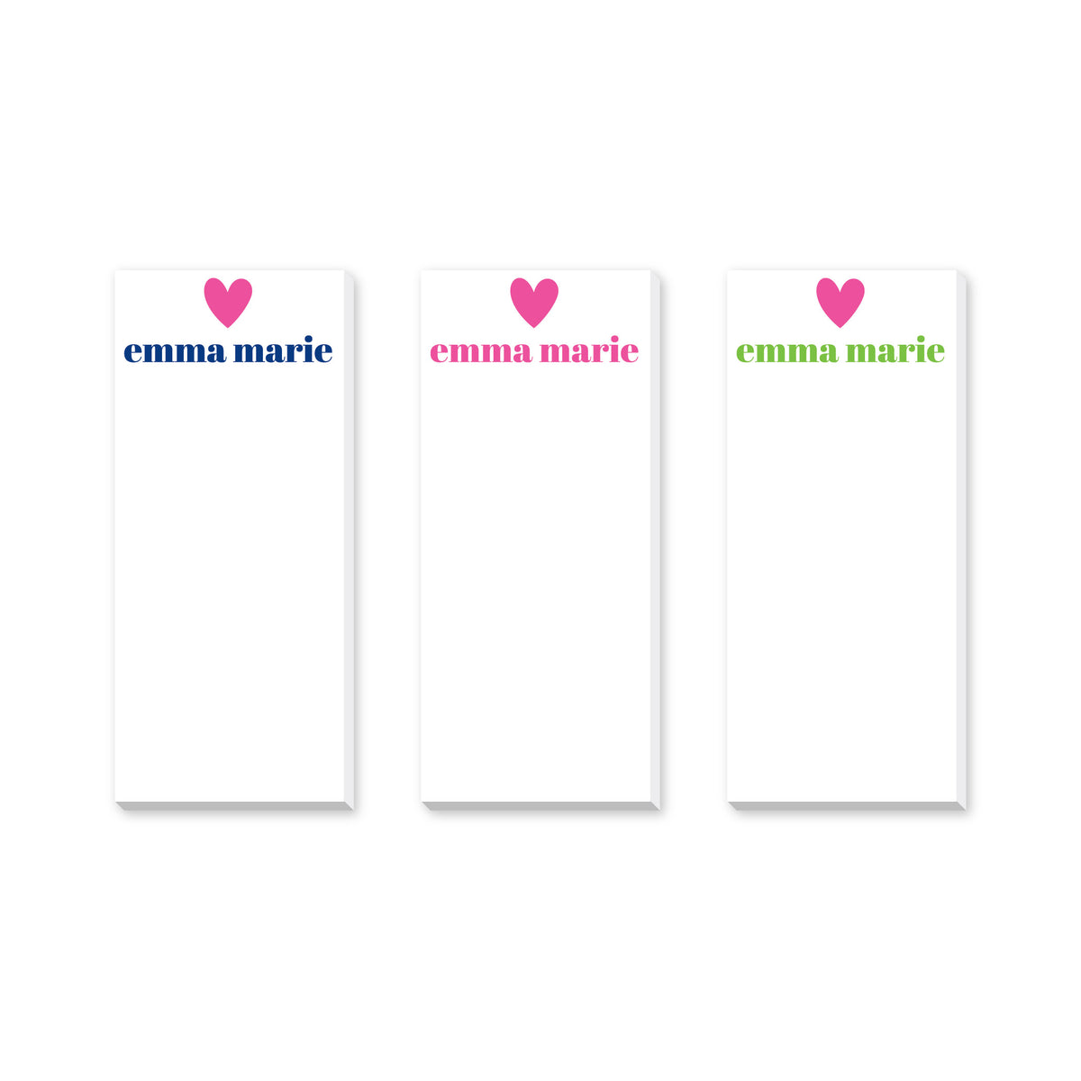 HEART PERSONALIZED NOTEPADS