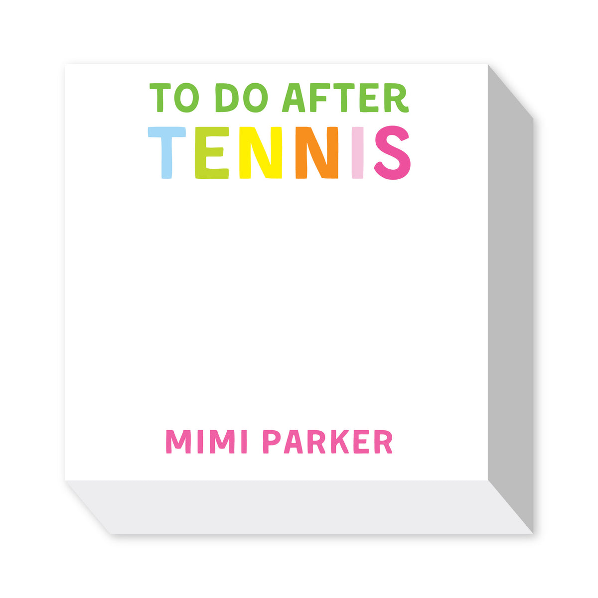 TENNIS PERSONALIZED NOTEPADS