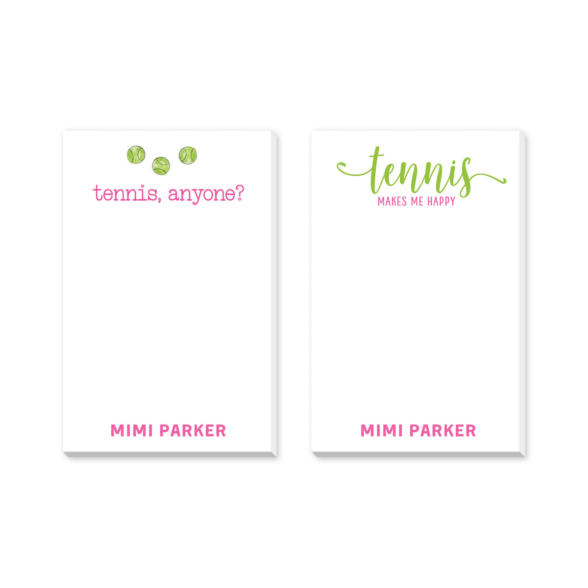 TENNIS PERSONALIZED NOTEPADS