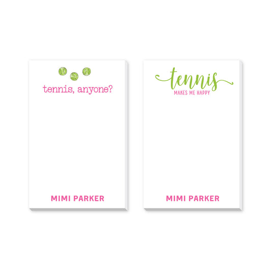 TENNIS PERSONALIZED NOTEPADS