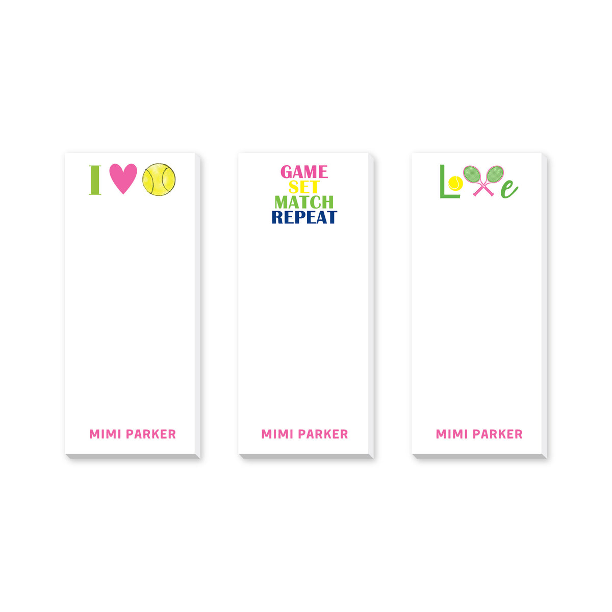 TENNIS PERSONALIZED NOTEPADS