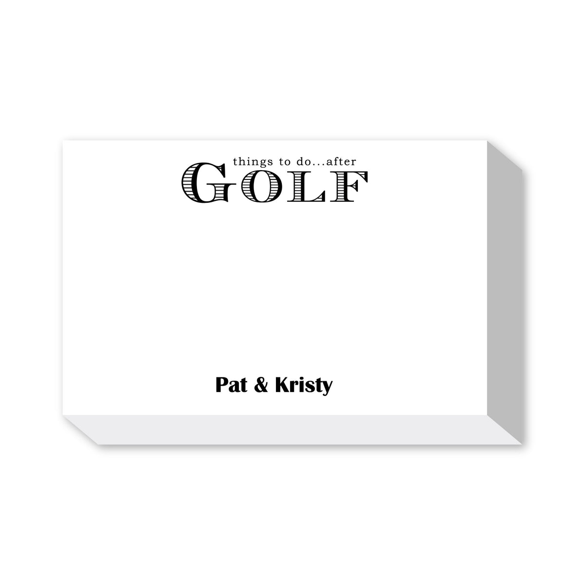 GOLF PERSONALIZED NOTEPADS