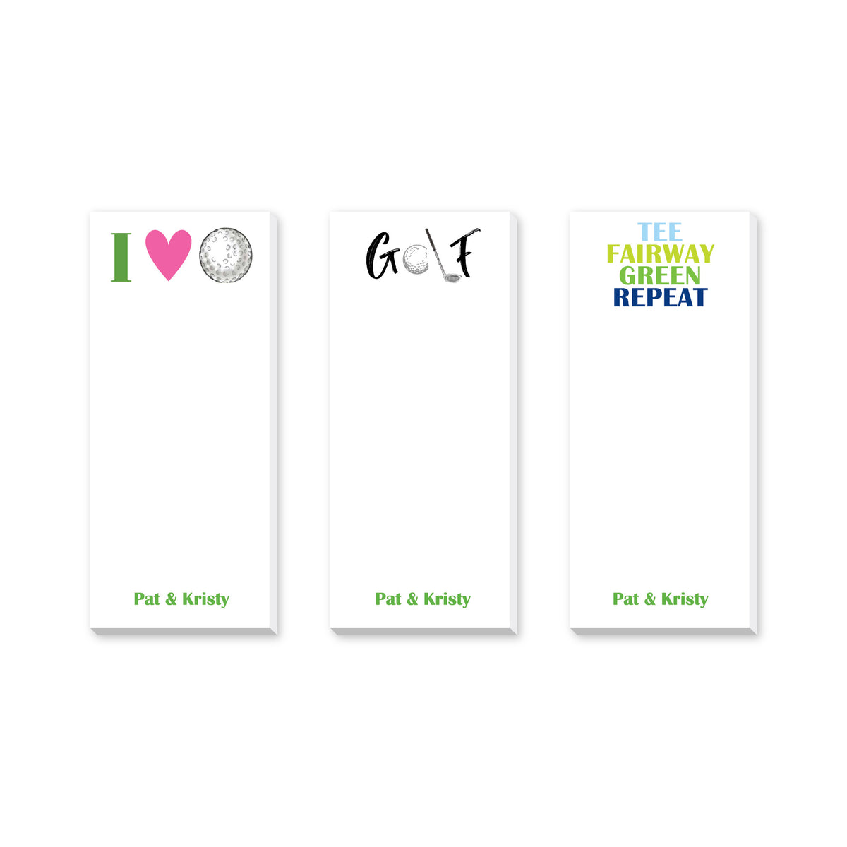 GOLF PERSONALIZED NOTEPADS