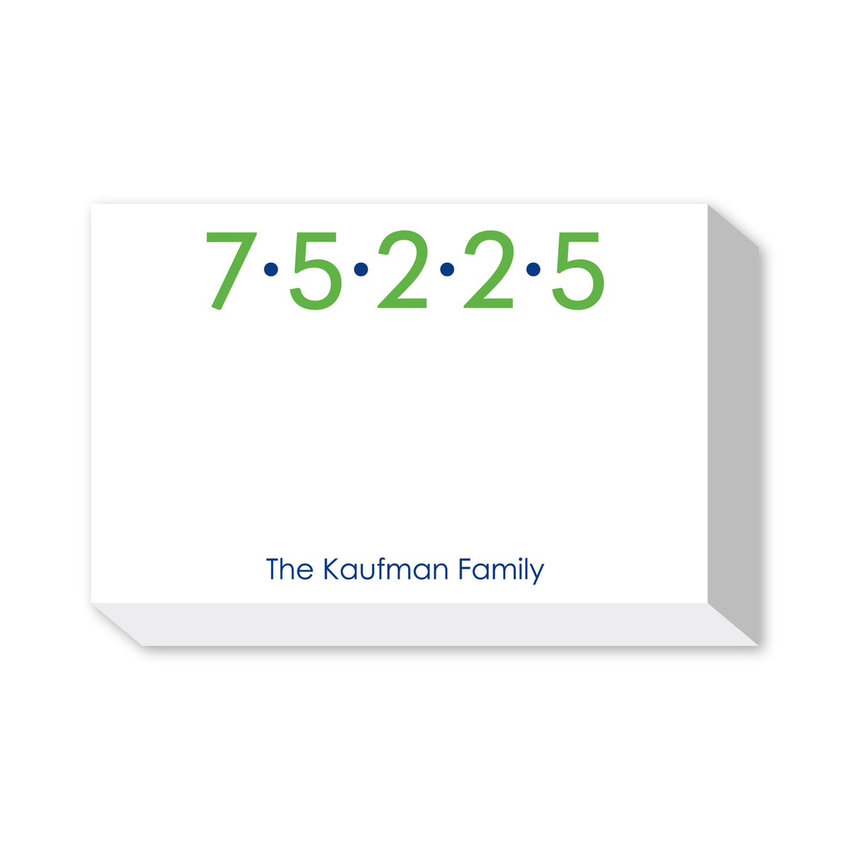 ZIP CODE PERSONALIZED NOTEPADS