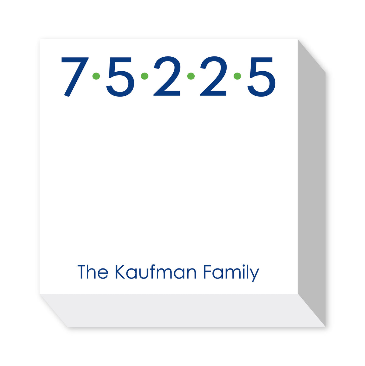 ZIP CODE PERSONALIZED NOTEPADS