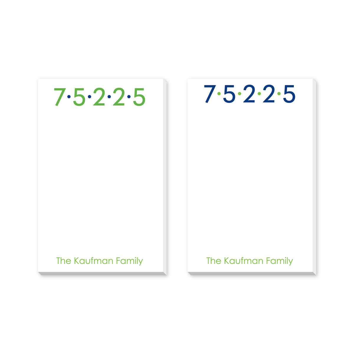 ZIP CODE PERSONALIZED NOTEPADS