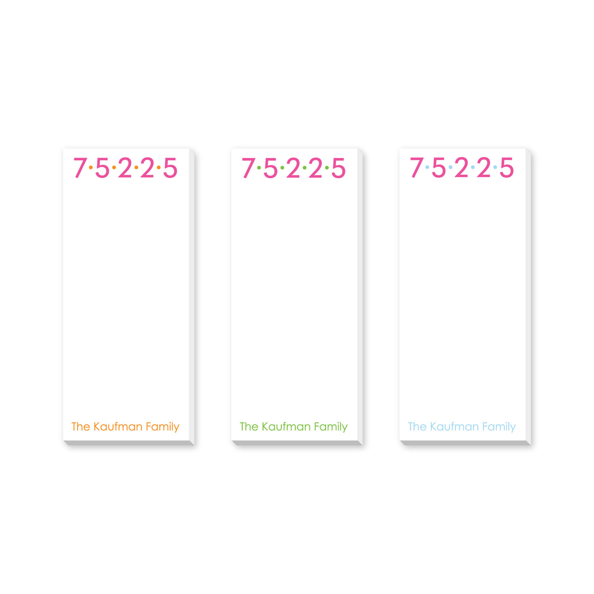 ZIP CODE PERSONALIZED NOTEPADS