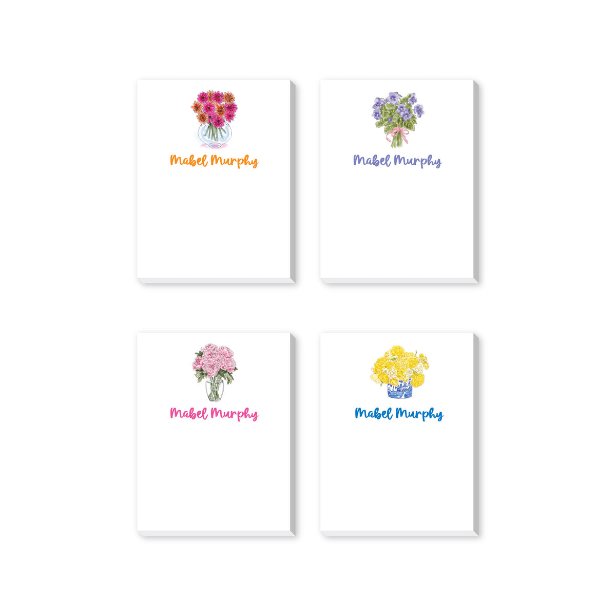 FLOWERS PERSONALIZED NOTEPADS