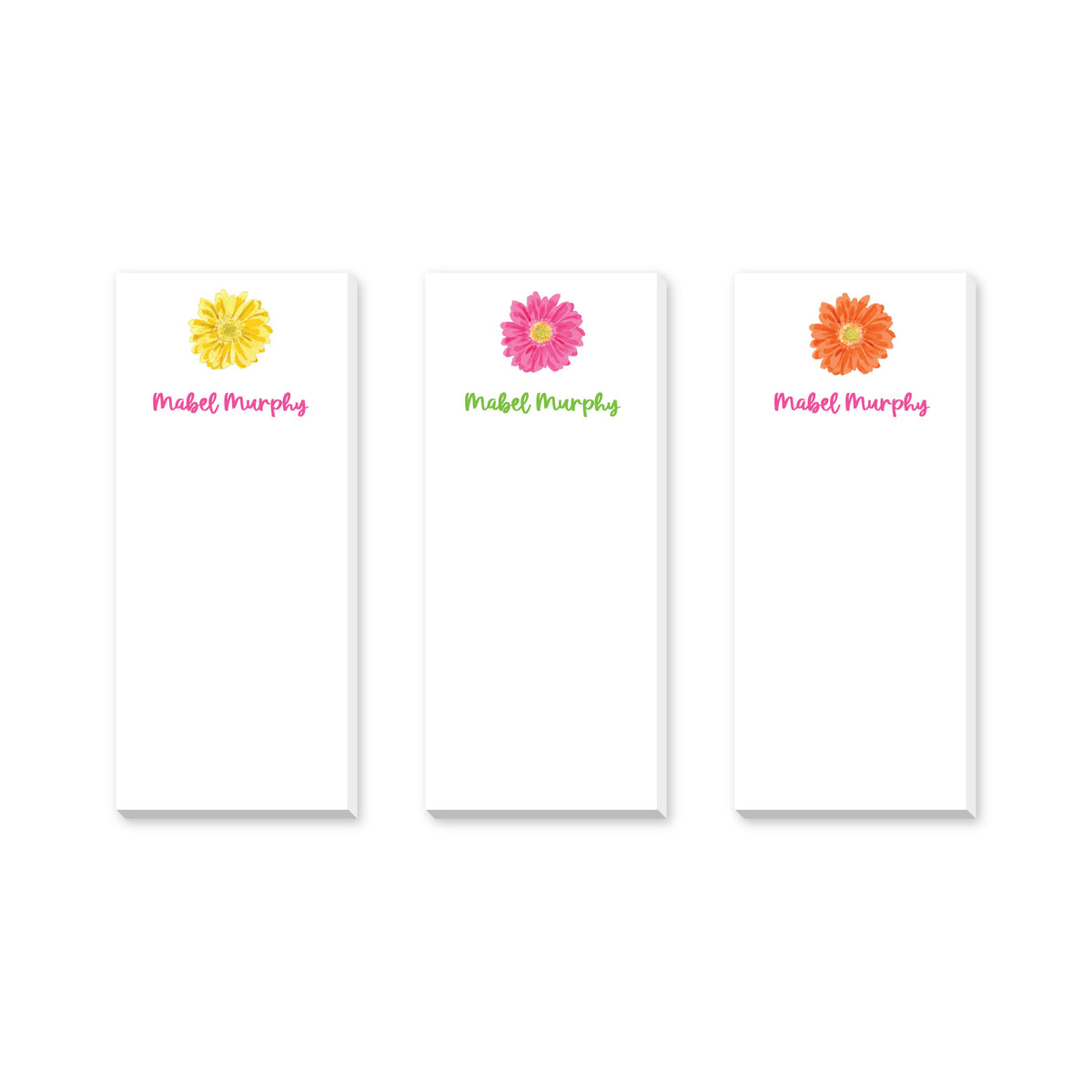 FLOWERS PERSONALIZED NOTEPADS