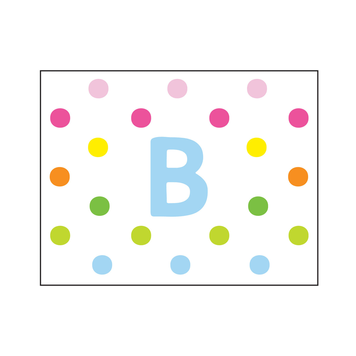 CONFETTI INITIAL FOLDOVER NOTES