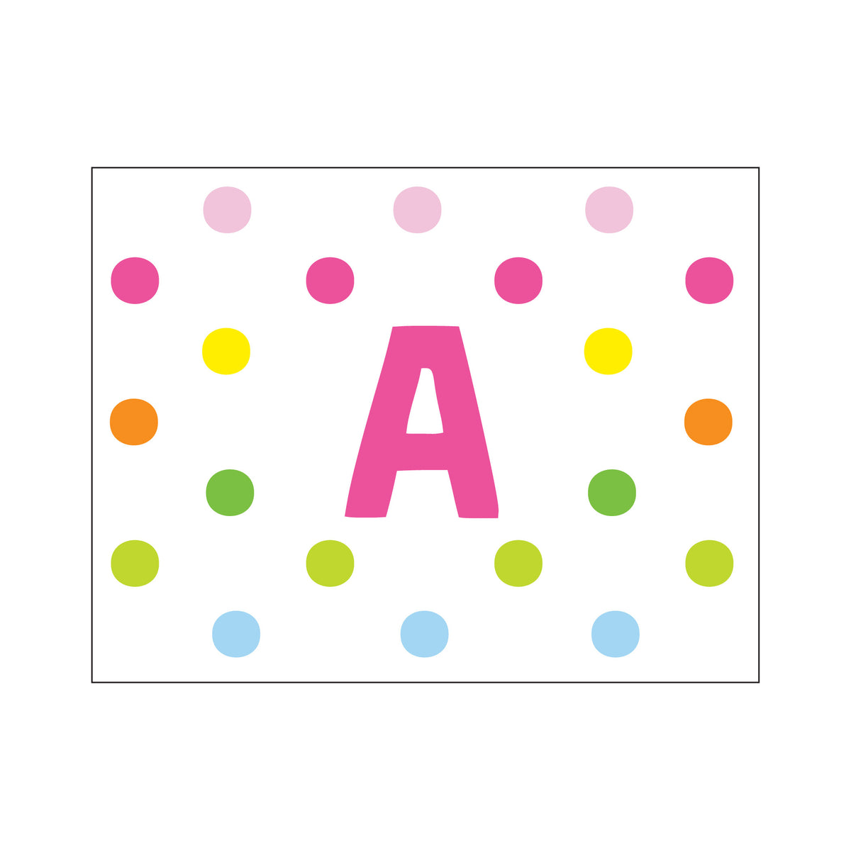 CONFETTI INITIAL FOLDOVER NOTES