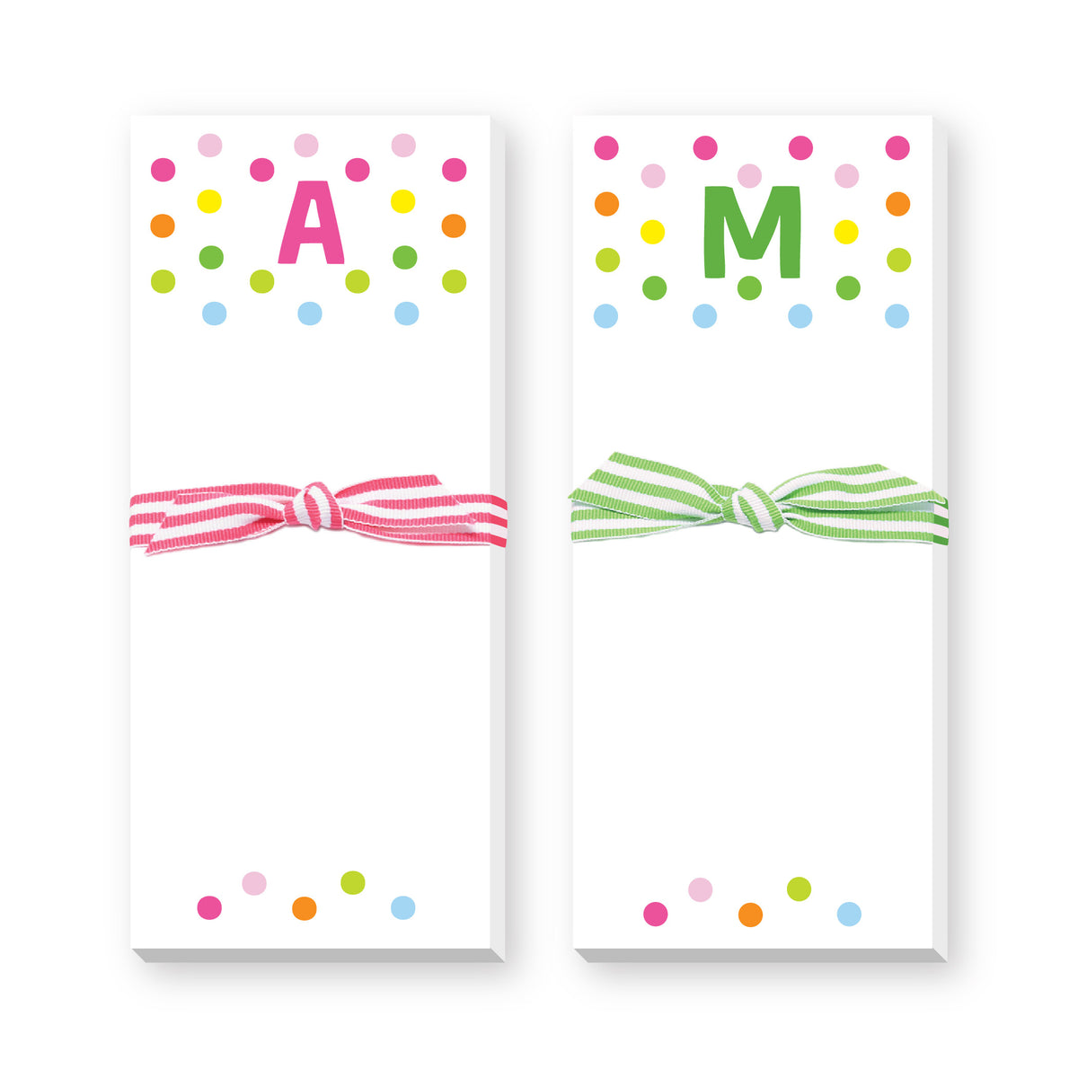CONFETTI INITIAL SKINNIE NOTEPAD