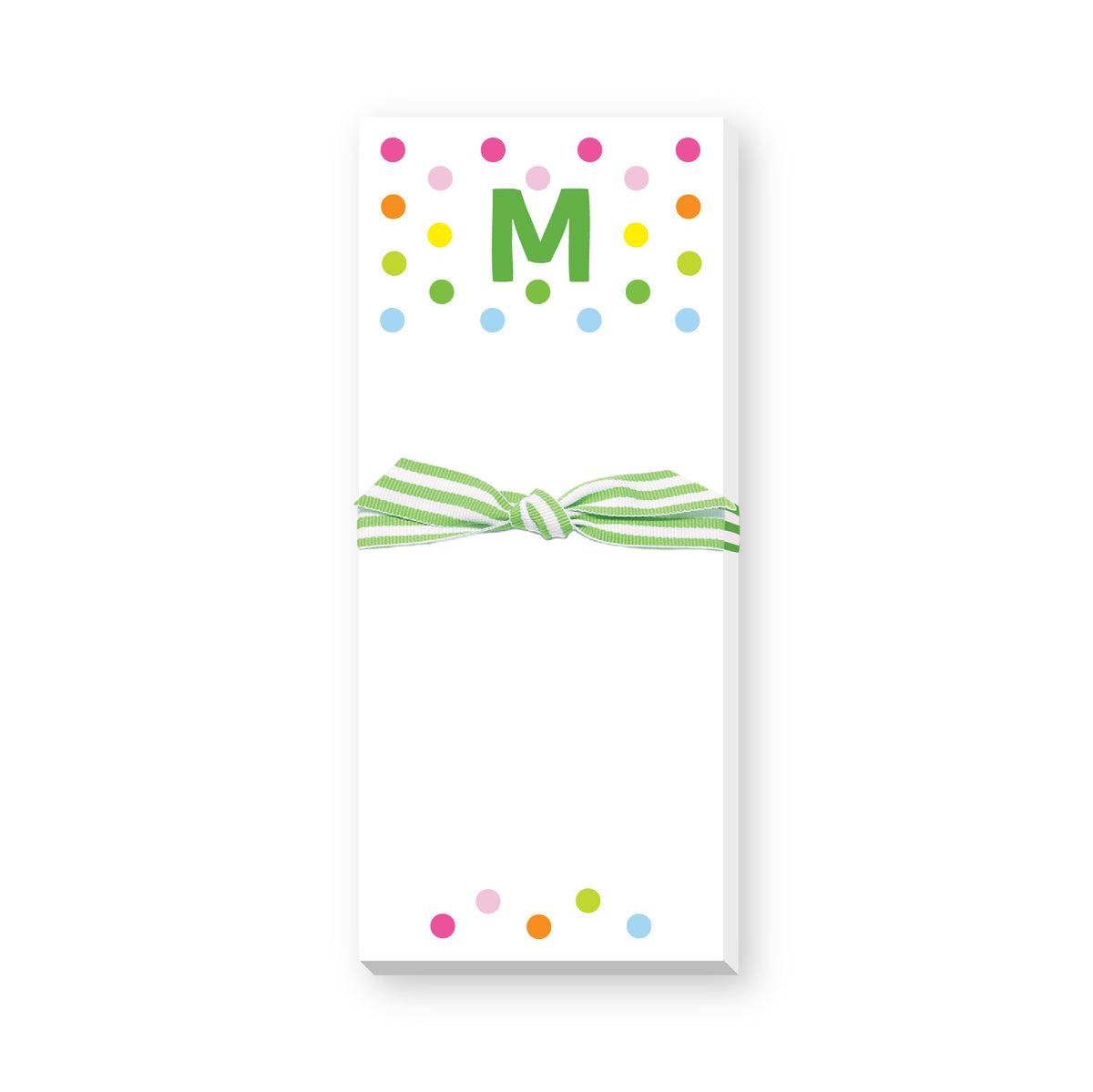CONFETTI INITIAL SKINNIE NOTEPAD