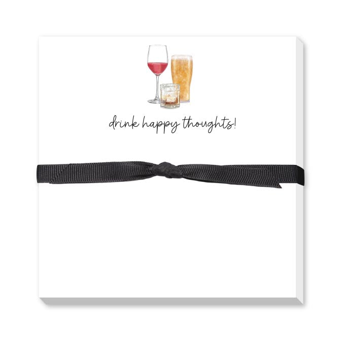 DRINK HAPPY THOUGHTS DOODLE NOTEPAD