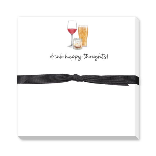 DRINK HAPPY THOUGHTS DOODLE NOTEPAD