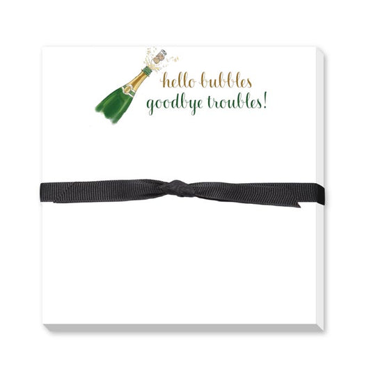 HELLO BUBBLES, GOODBYE TROUBLES DOODLE NOTEPAD